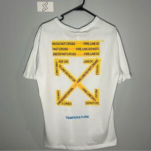 OFF WHITE Fire Line Men’s T-Shirt Size XL